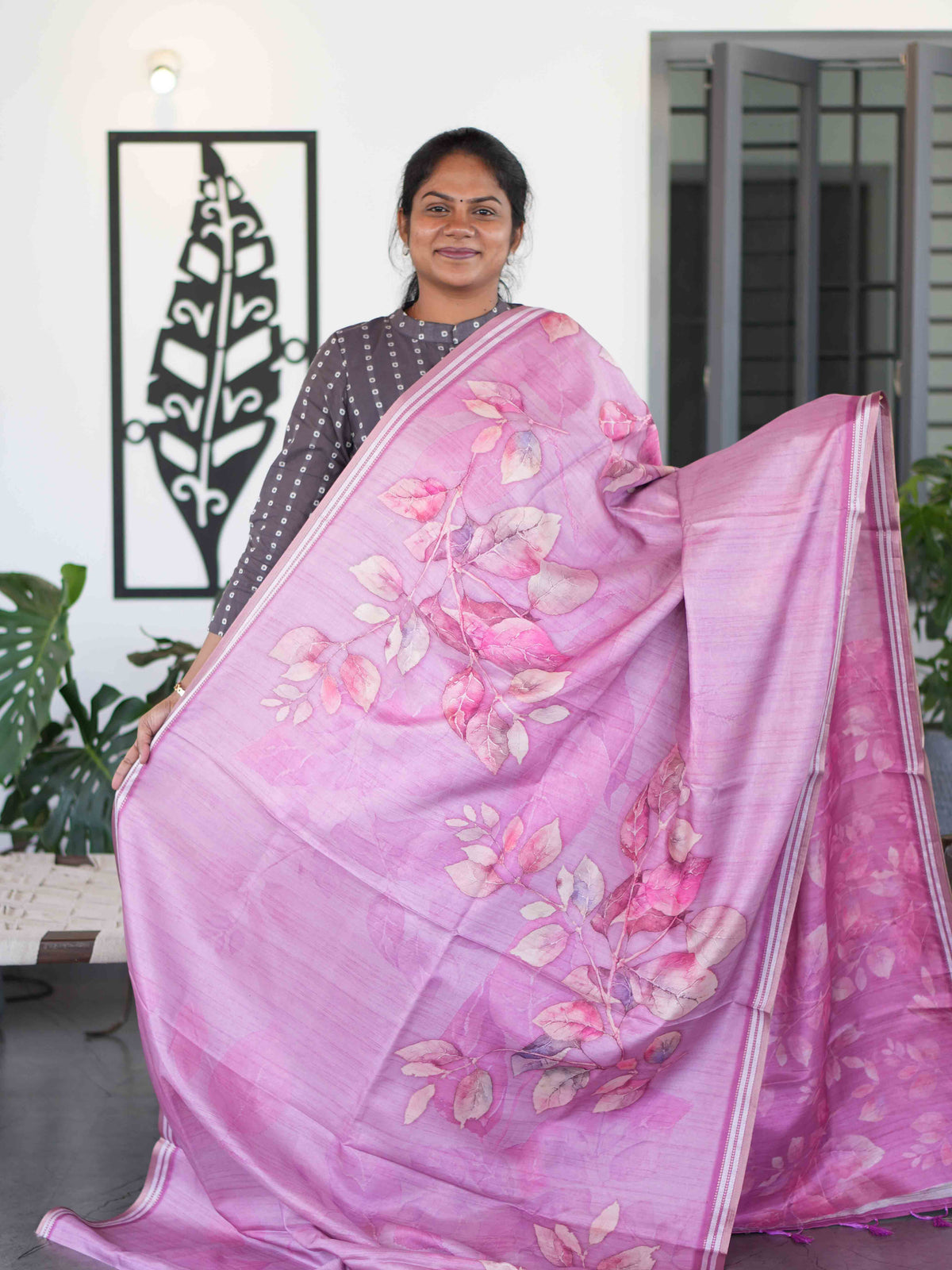 Digital Tussar Sarees Modern Bloom / SKU280 – 2
