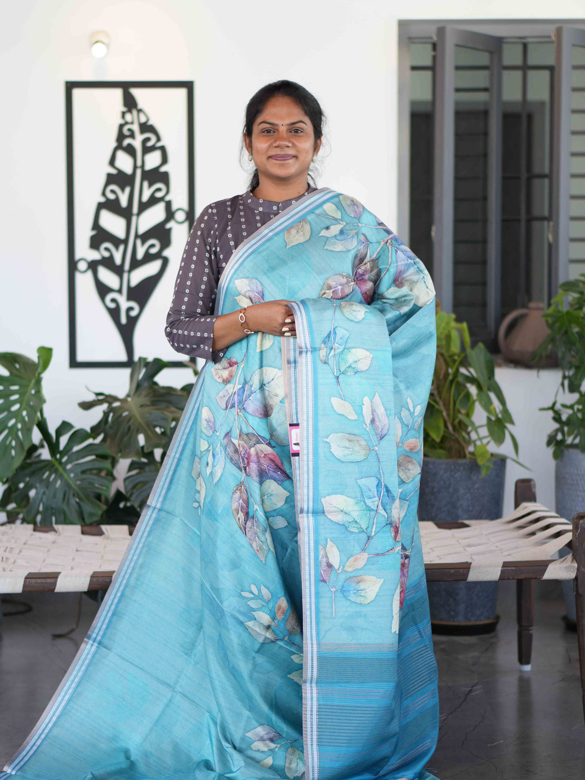 Digital Tussar Sarees Elegant Prints / SKU280 – 3