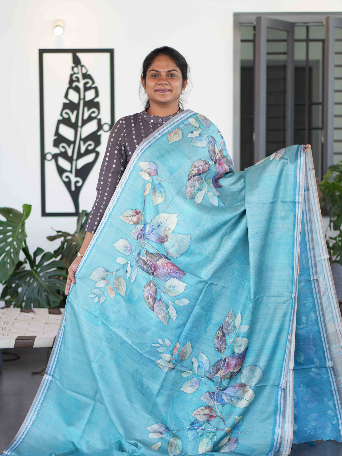 Digital Tussar Sarees Elegant Prints / SKU280 – 3