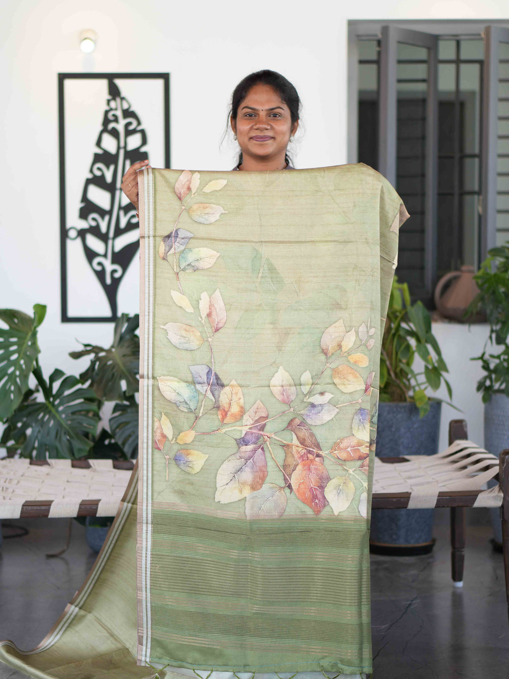 Digital Tussar Sarees Graceful Prints / SKU280 – 5