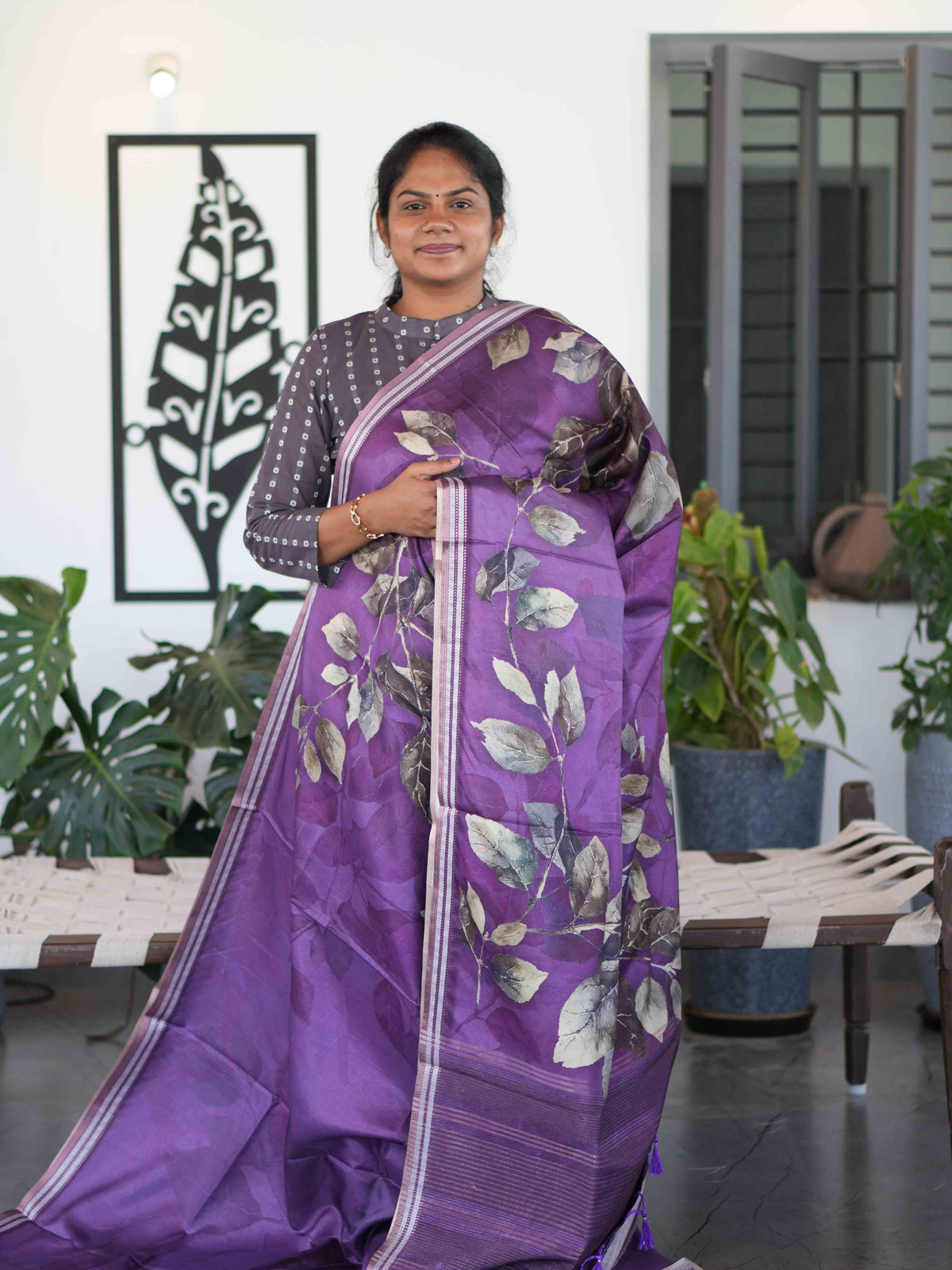 Digital Tussar Sarees Artistic Charm / SKU280 – 6