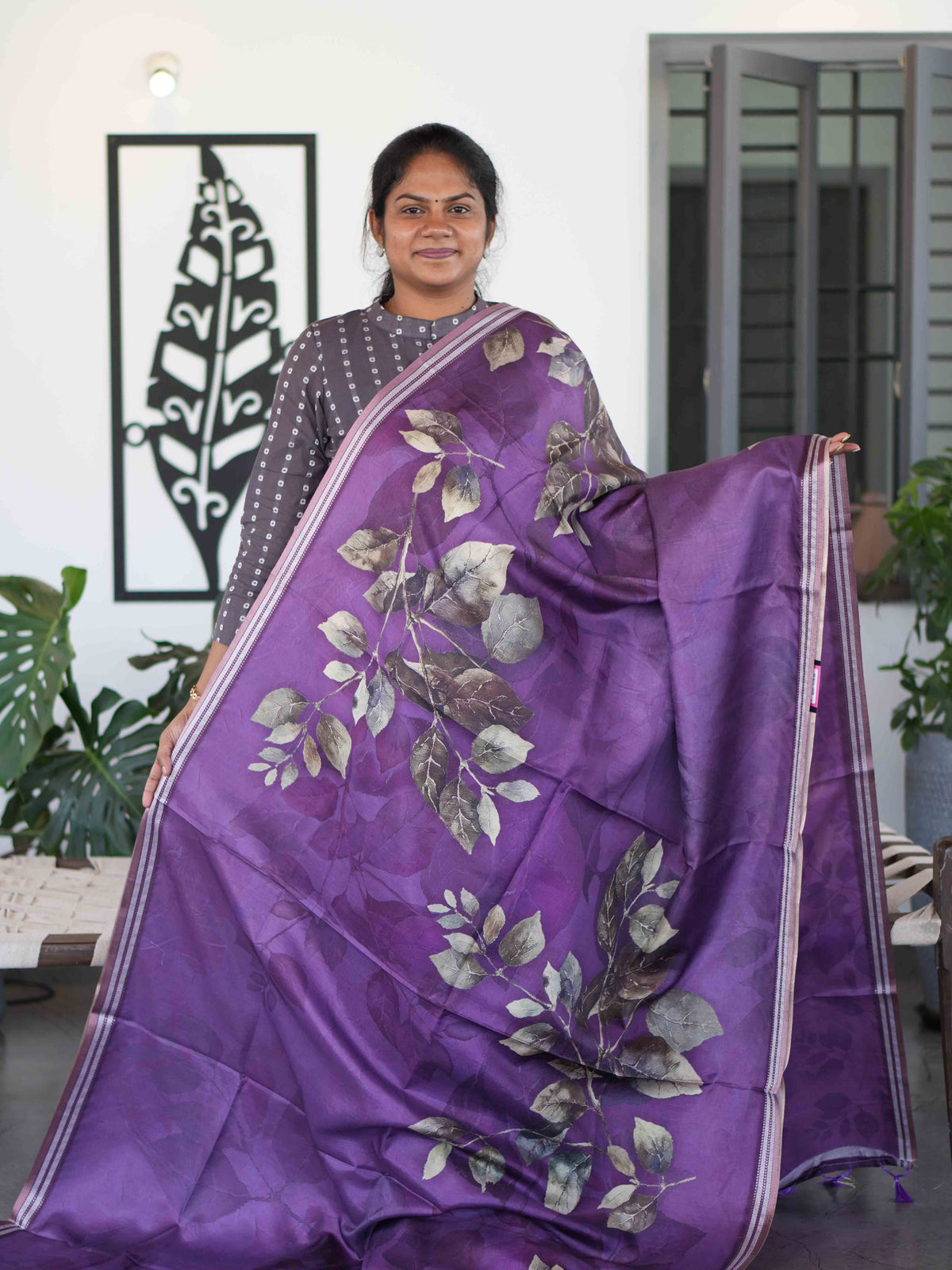 Digital Tussar Sarees Artistic Charm / SKU280 – 6