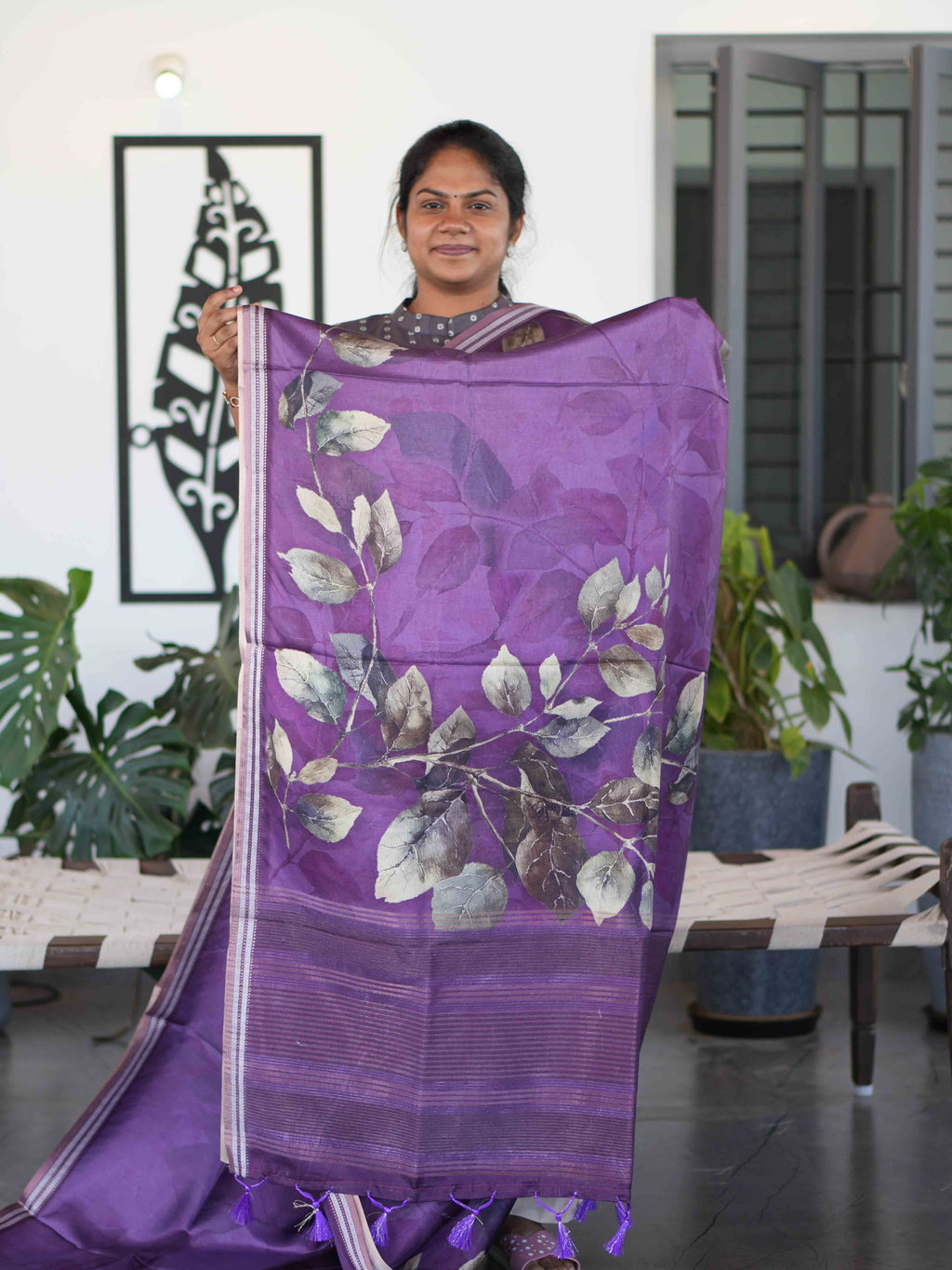 Digital Tussar Sarees Artistic Charm / SKU280 – 6