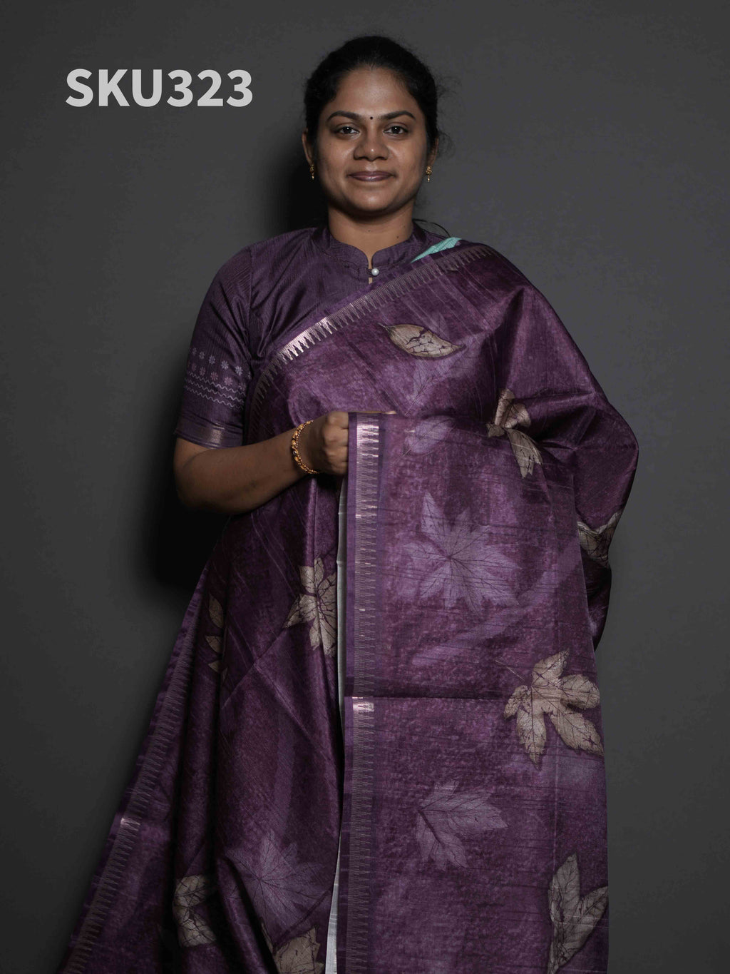 Printed Matka Silk Sarees Classic Charm / SKU323 – 2