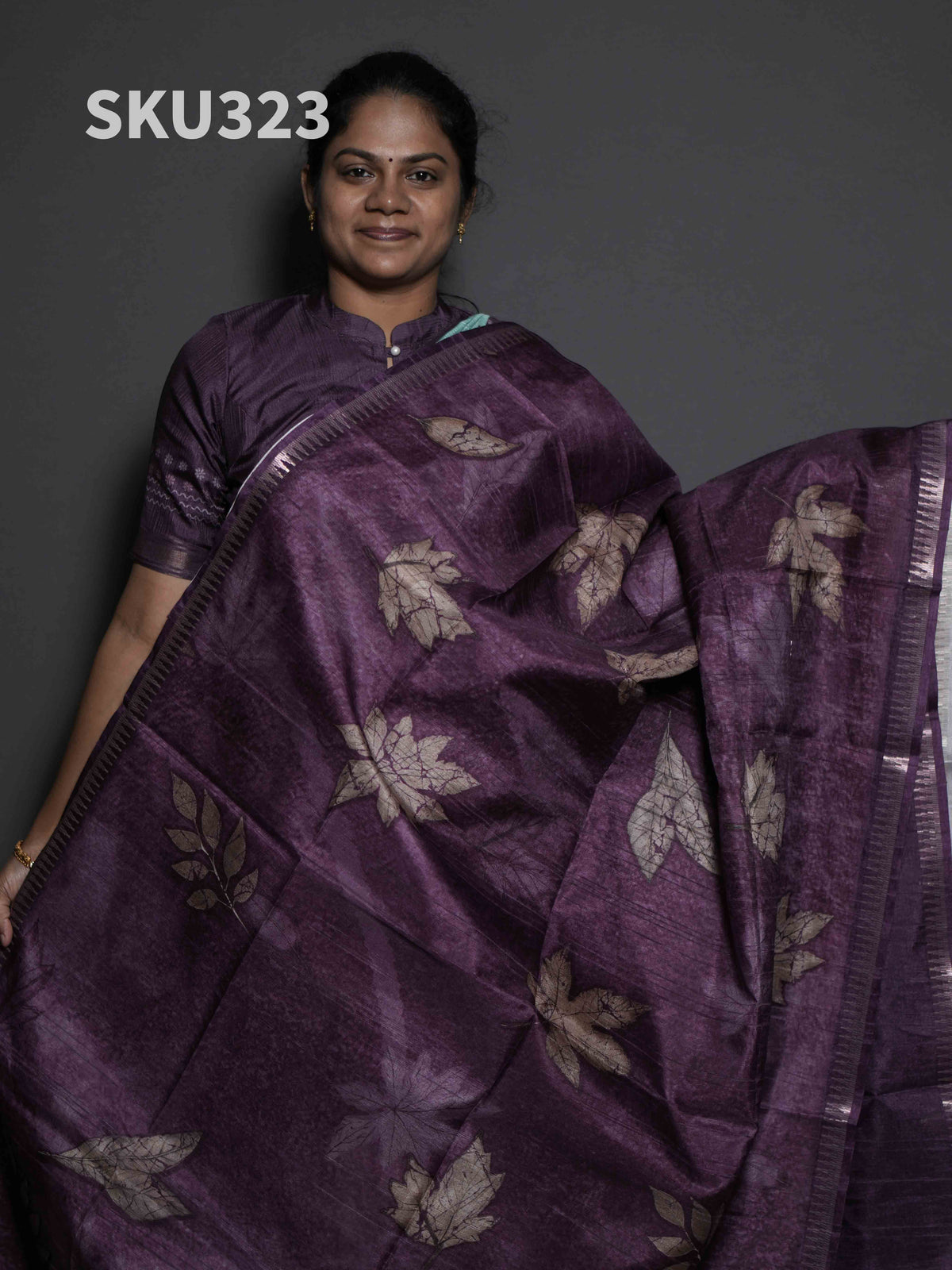 Printed Matka Silk Sarees Classic Charm / SKU323 – 2