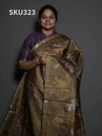 Printed Matka Silk Sarees Heritage Beauty / SKU323 – 3