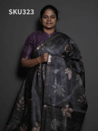 Printed Matka Silk Sarees Royal Grace / SKU323 – 4