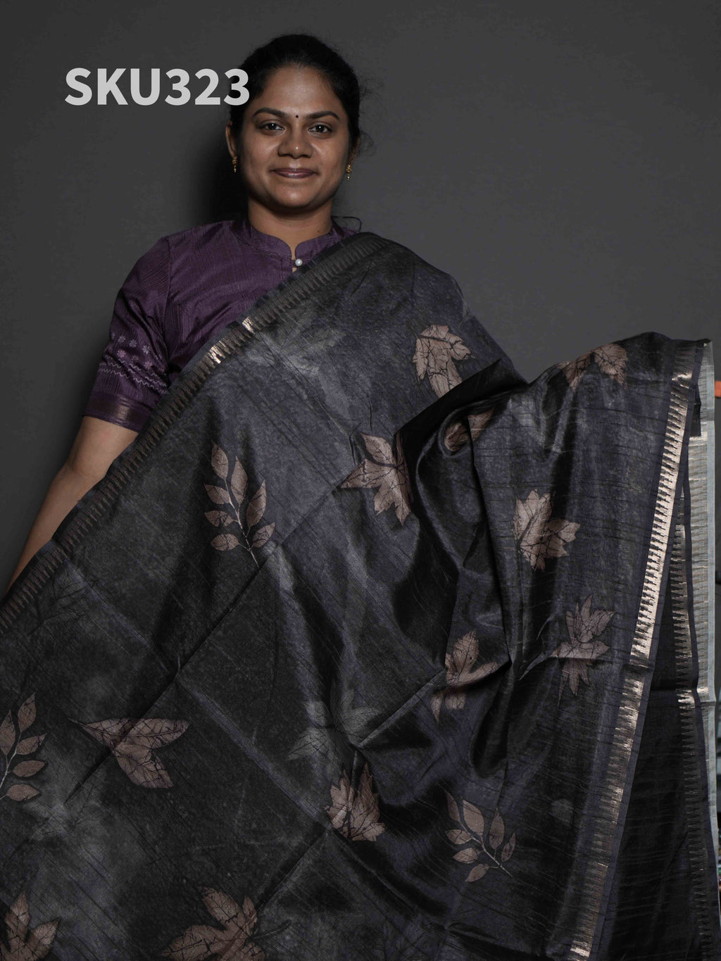 Printed Matka Silk Sarees Royal Grace / SKU323 – 4