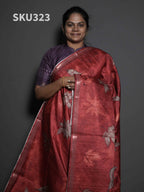 Printed Matka Silk Sarees Timeless Beauty / SKU323 – 5