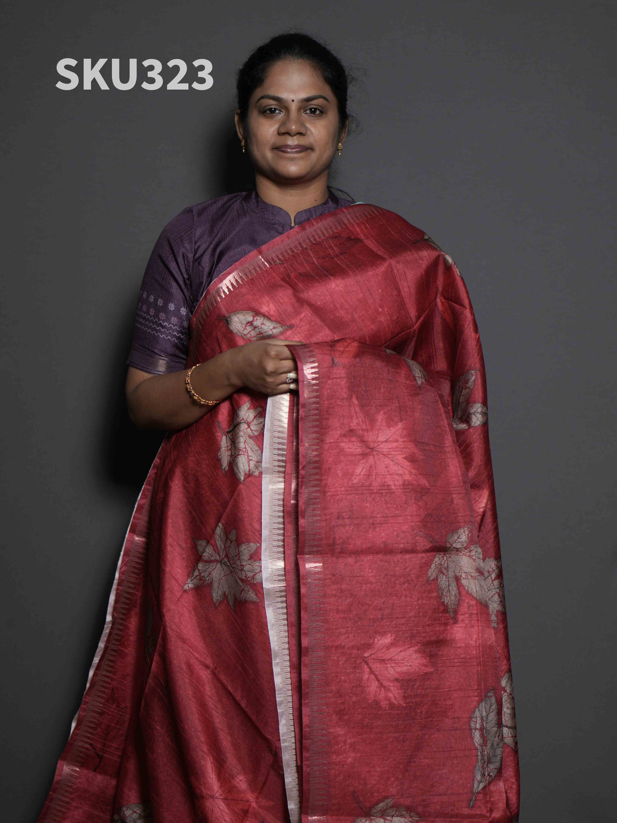 Printed Matka Silk Sarees Signature Style / SKU323 – 6
