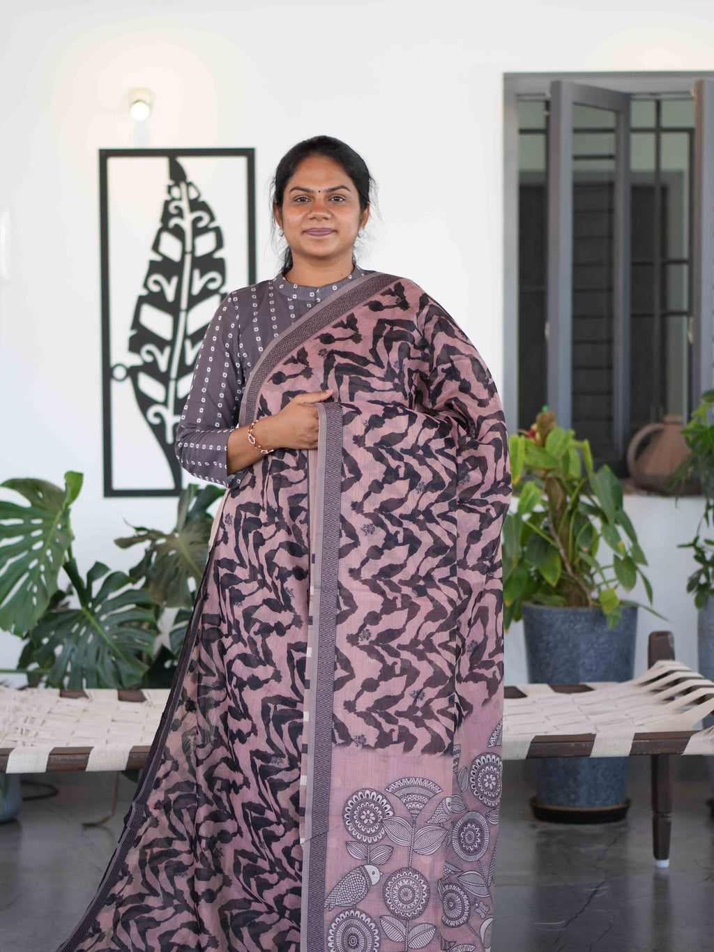 Sambalpuri Printed Cotton Sarees Signature Art / SKU274 – 6