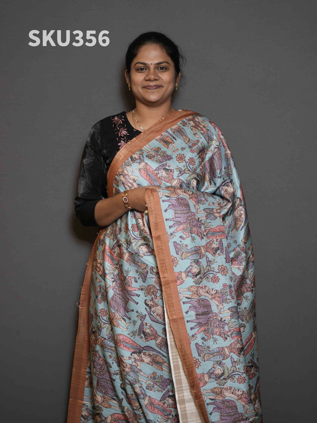 Semi Printed Tussar Sarees Classic Charm / SKU356 – 1