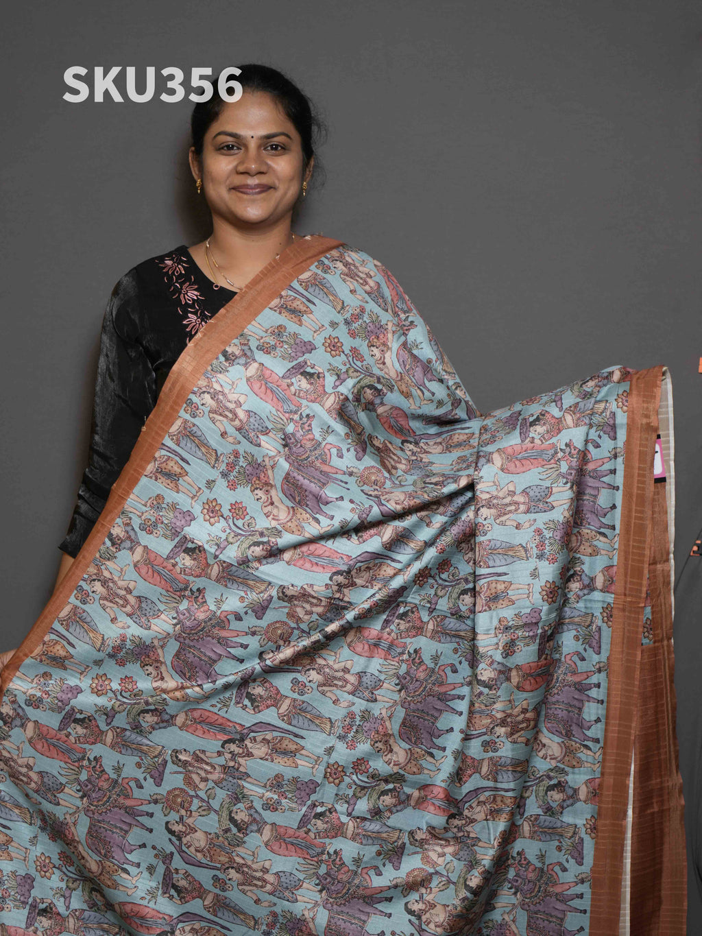 Semi Printed Tussar Sarees Classic Charm / SKU356 – 1