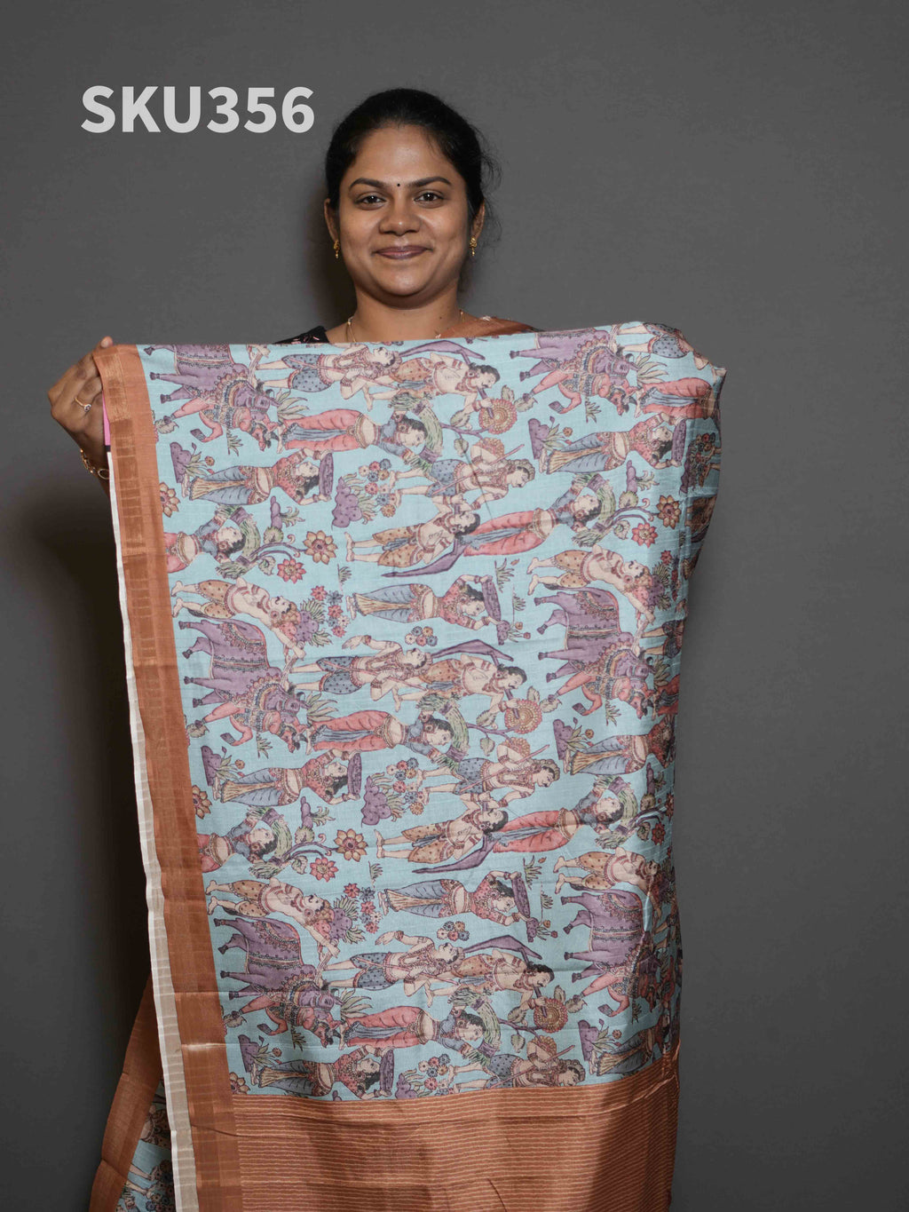 Semi Printed Tussar Sarees Classic Charm / SKU356 – 1
