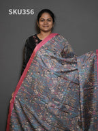 Semi Printed Tussar Sarees Natural Grace / SKU356 – 2
