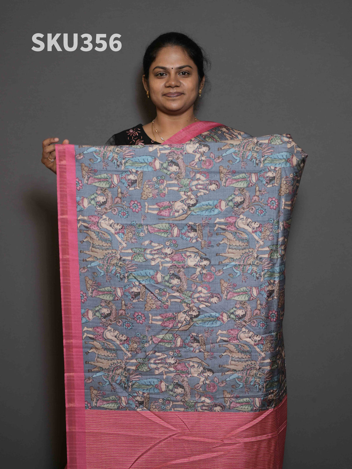 Semi Printed Tussar Sarees Natural Grace / SKU356 – 2