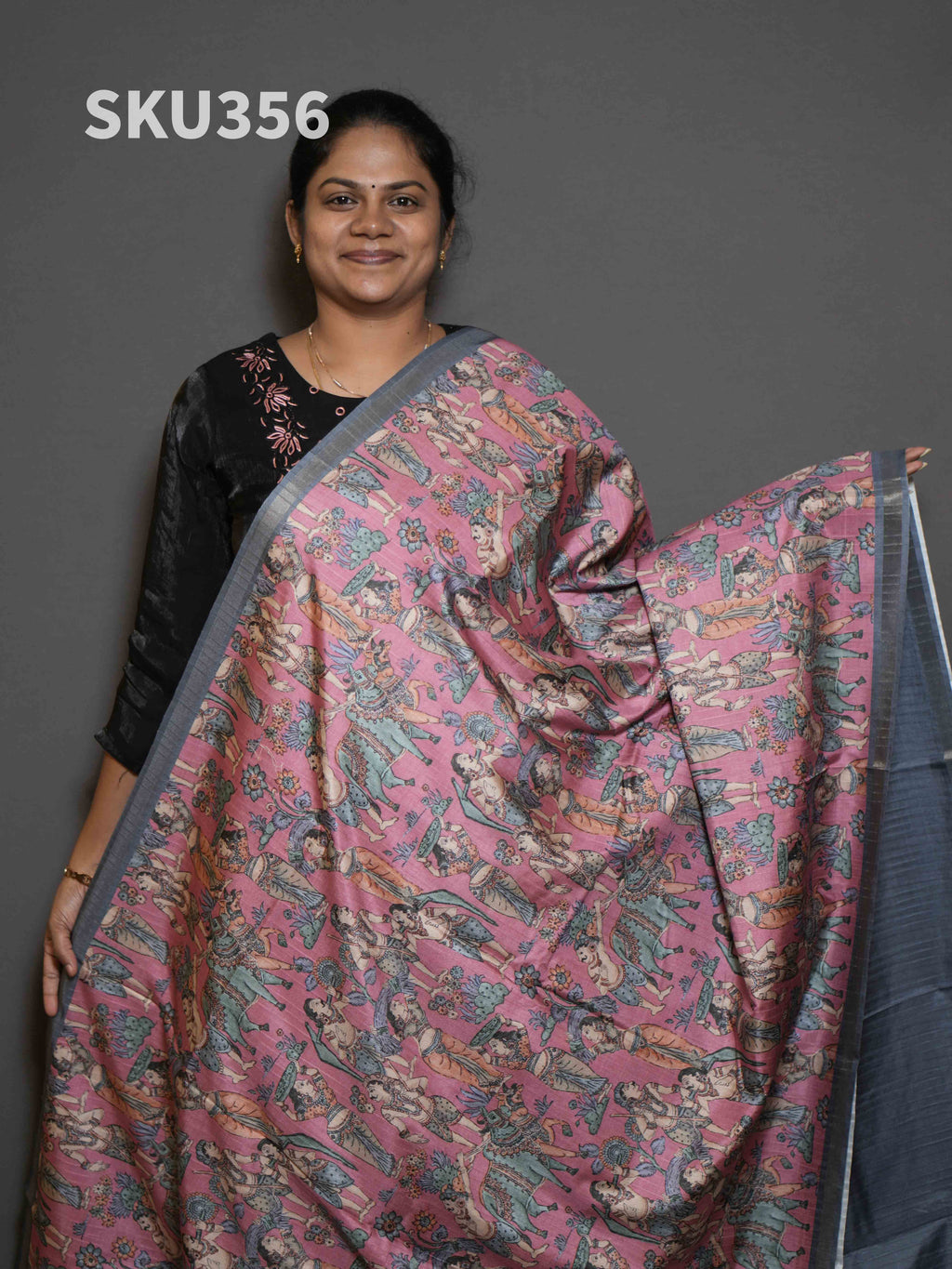 Semi Printed Tussar Sarees Timeless Beauty / SKU356 – 3