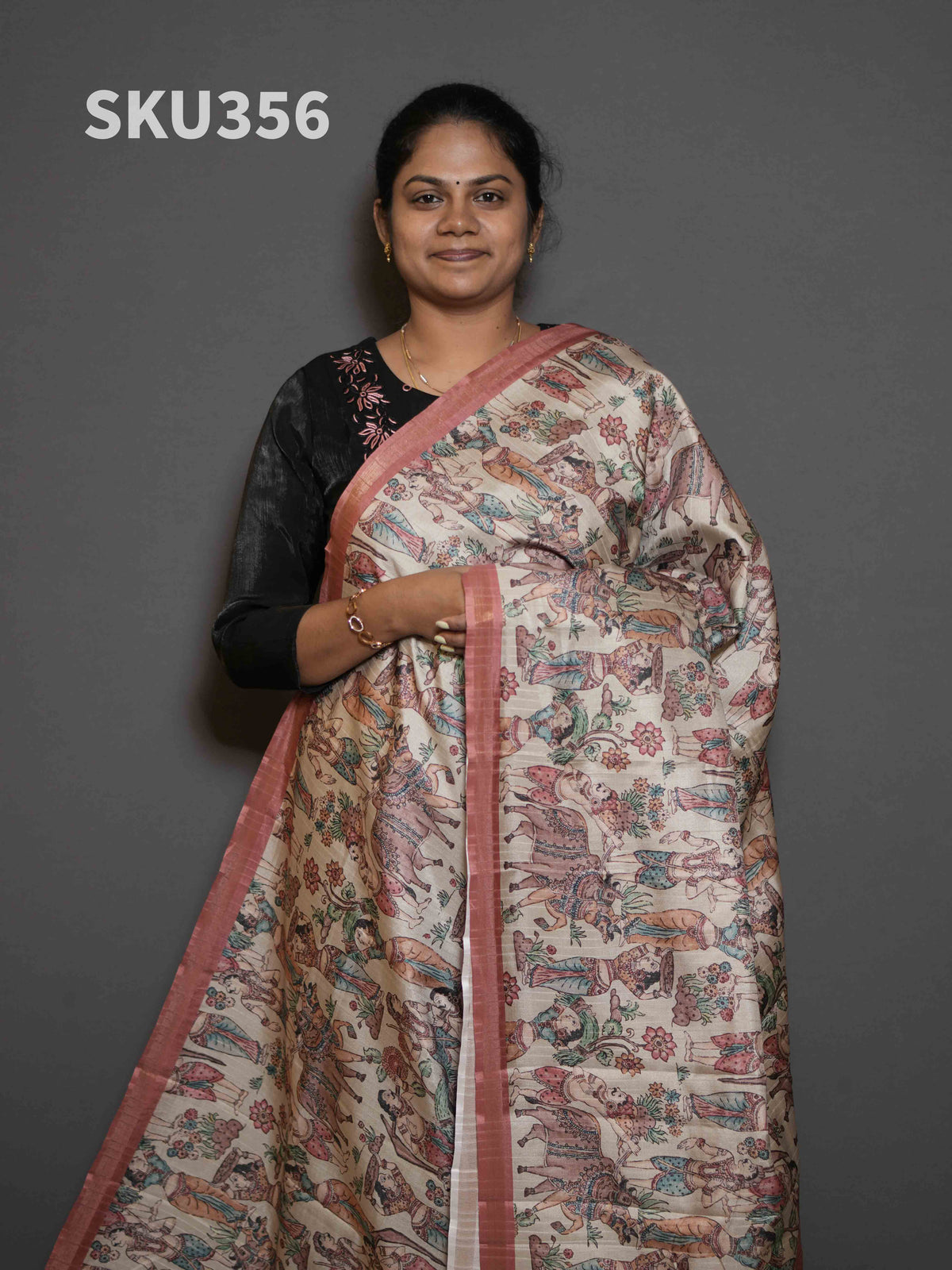 Semi Printed Tussar Sarees Modern Appeal / SKU356 – 4