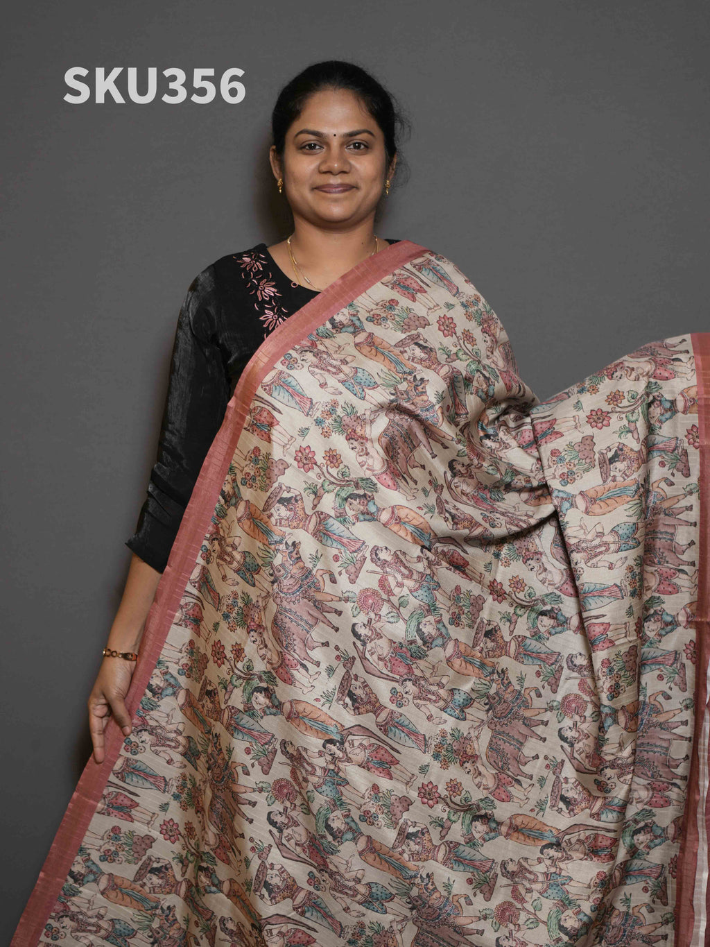 Semi Printed Tussar Sarees Modern Appeal / SKU356 – 4