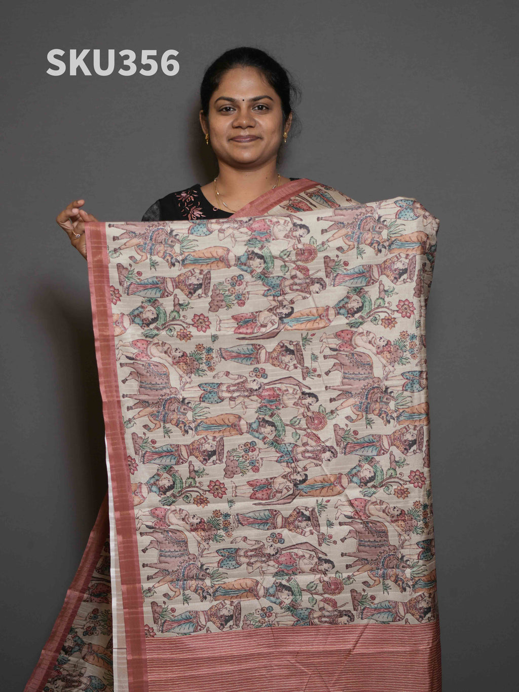 Semi Printed Tussar Sarees Modern Appeal / SKU356 – 4