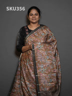 Semi Printed Tussar Sarees Subtle Beauty / SKU356 – 5
