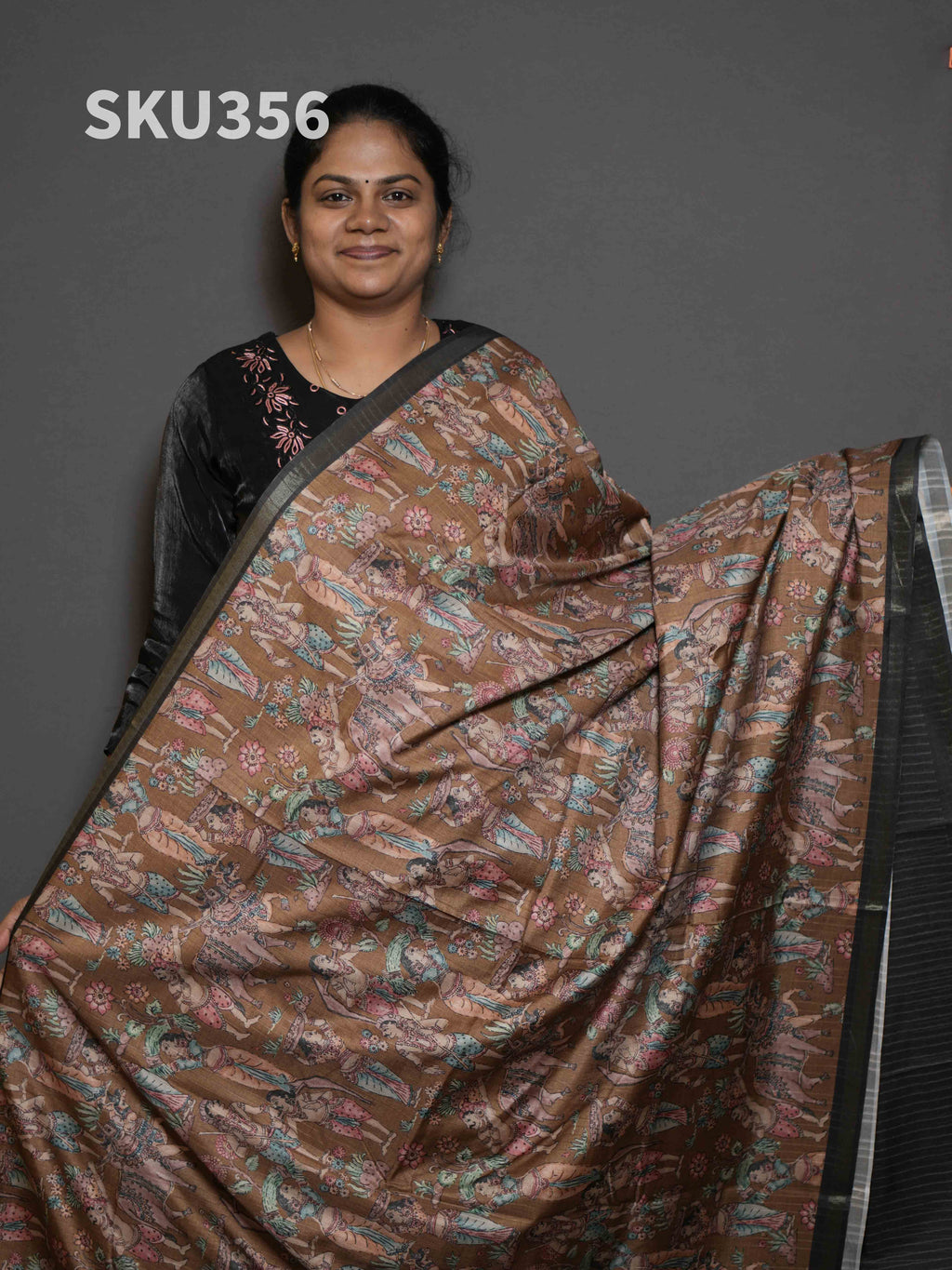 Semi Printed Tussar Sarees Subtle Beauty / SKU356 – 5
