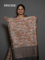 Semi Printed Tussar Sarees Subtle Beauty / SKU356 – 5