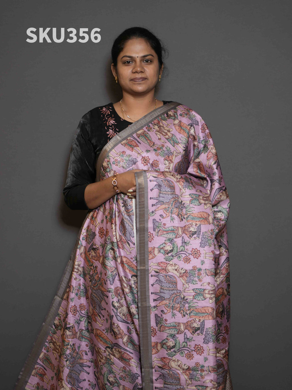 Semi Printed Tussar Sarees Refined Texture / SKU356 – 6