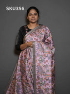 Semi Printed Tussar Sarees Refined Texture / SKU356 – 6