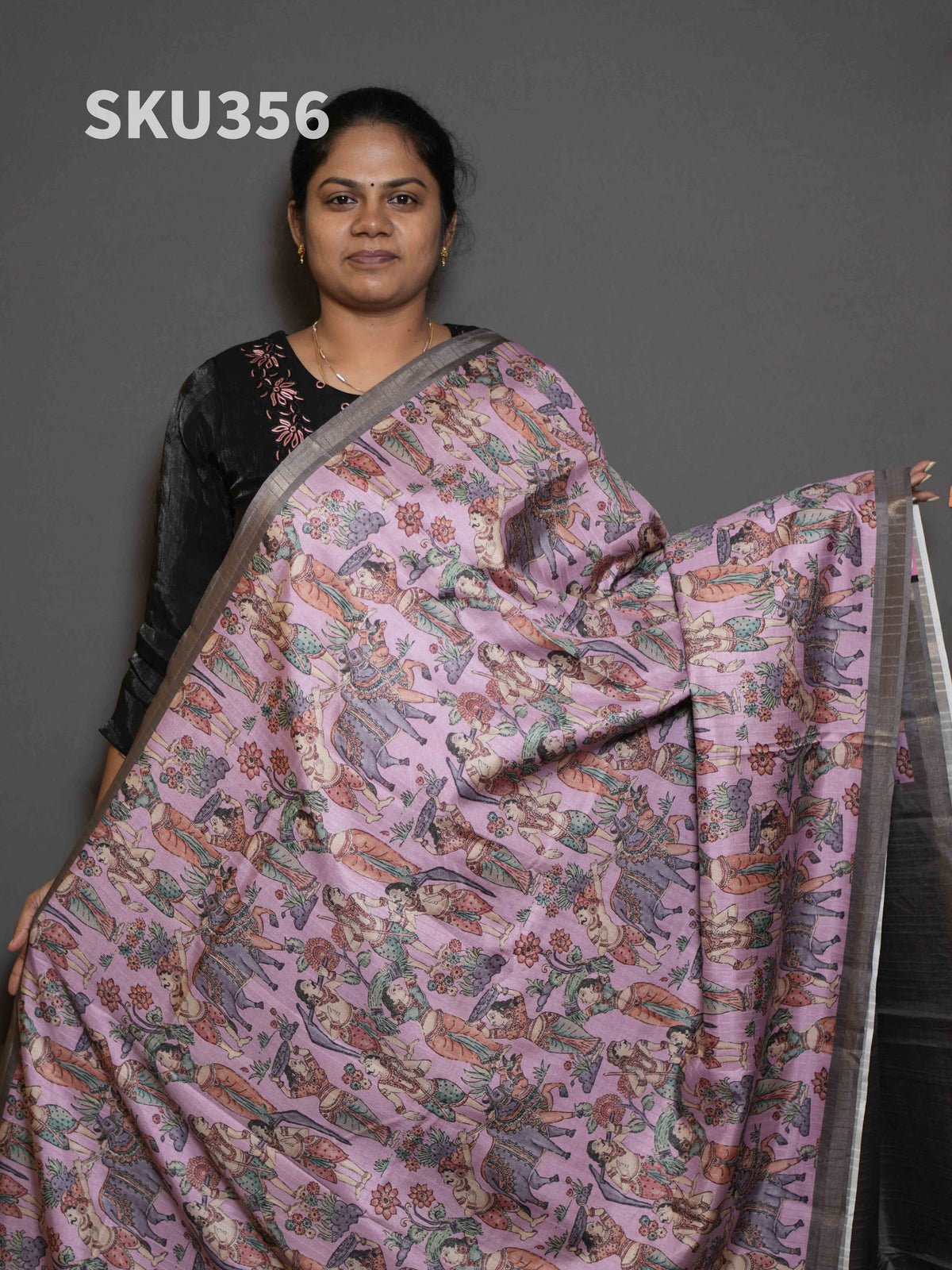 Semi Printed Tussar Sarees Refined Texture / SKU356 – 6