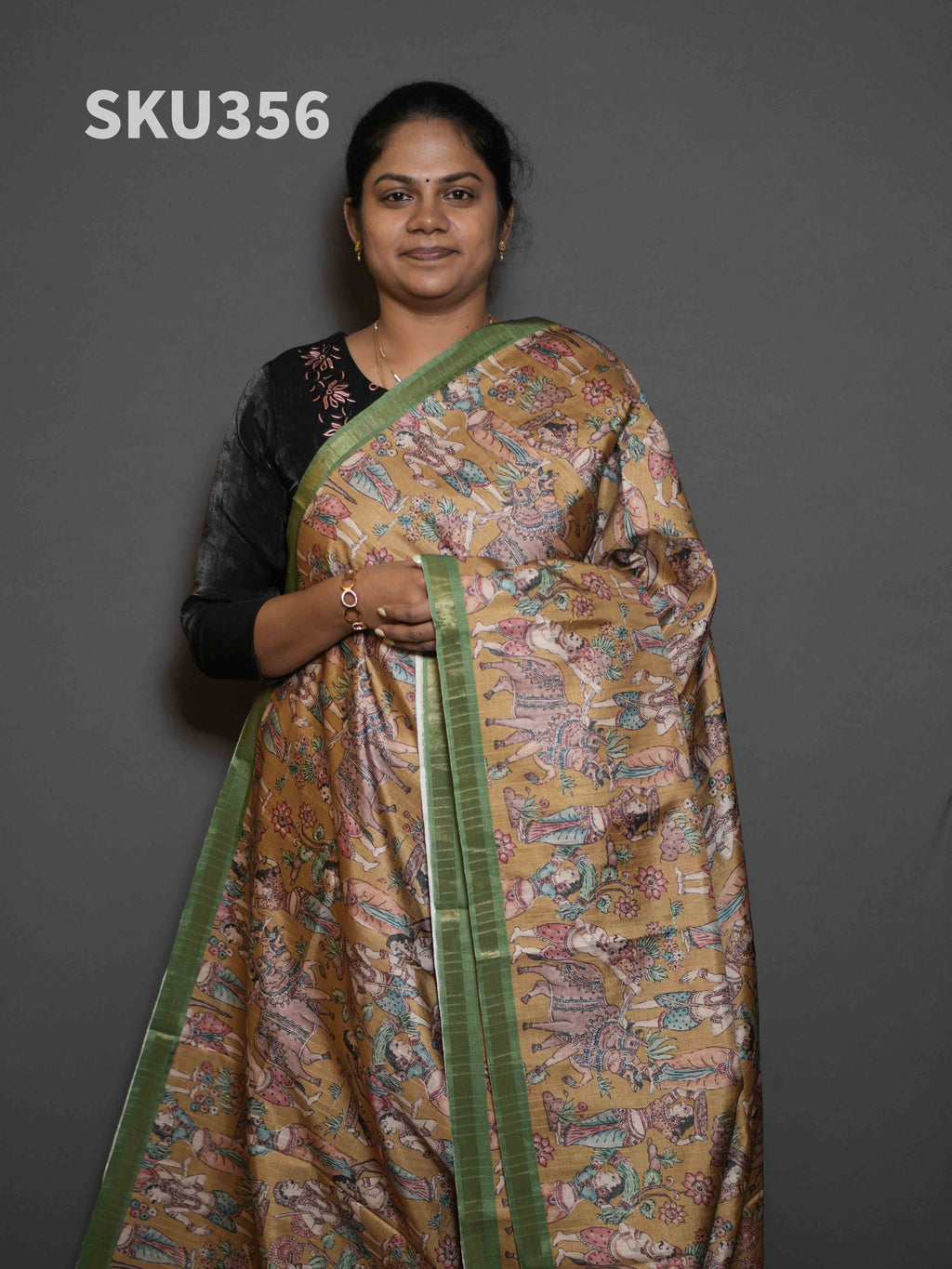 Semi Printed Tussar Sarees Artistic Beauty / SKU356 – 8