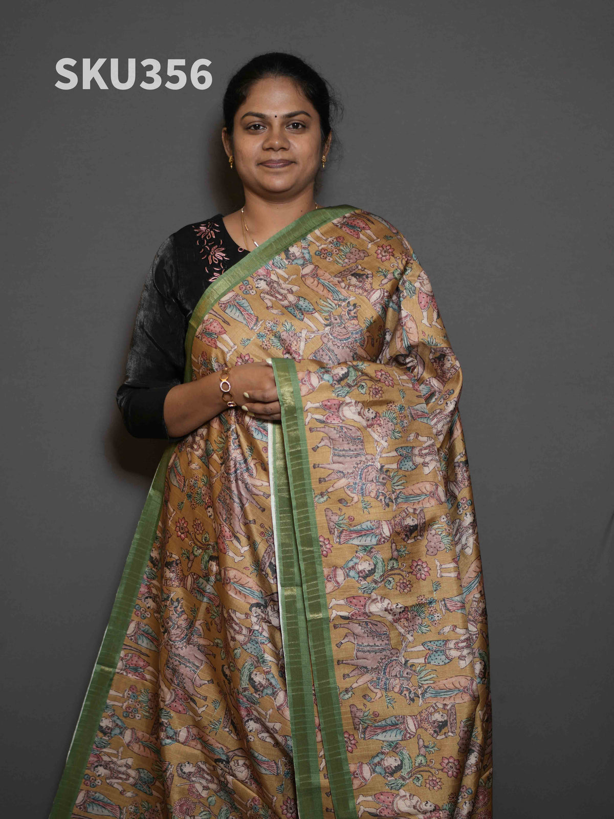 Semi Printed Tussar Sarees Artistic Beauty / SKU356 – 8