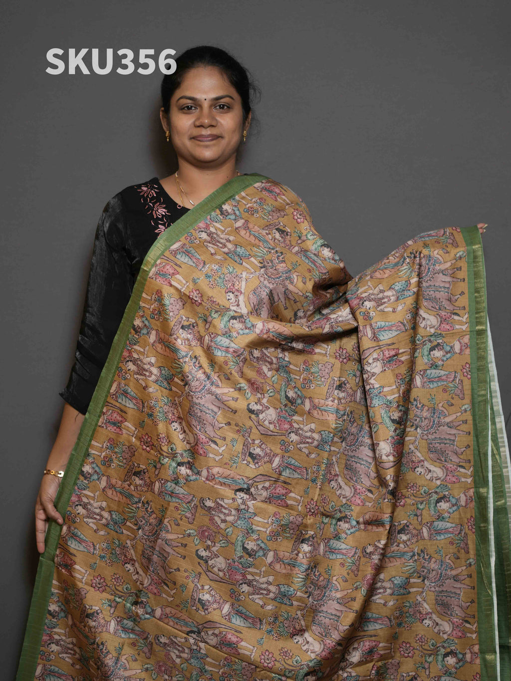Semi Printed Tussar Sarees Artistic Beauty / SKU356 – 8