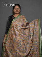 Semi Printed Tussar Sarees Artistic Beauty / SKU356 – 8