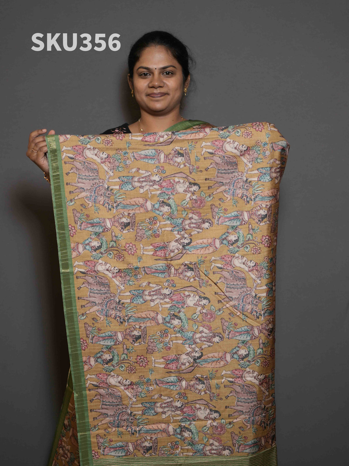 Semi Printed Tussar Sarees Artistic Beauty / SKU356 – 8