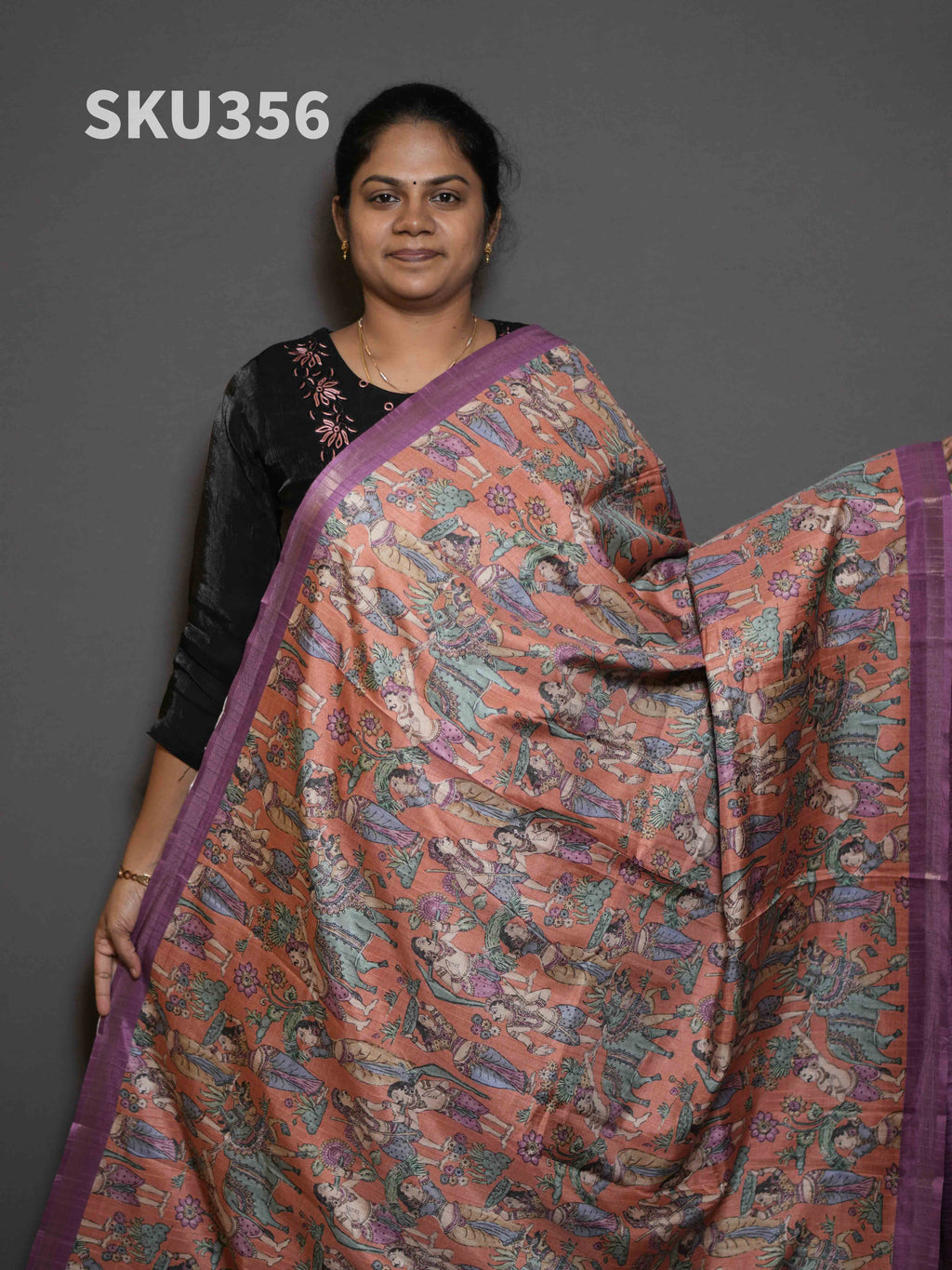 Semi Printed Tussar Sarees Signature Style / SKU356 – 9