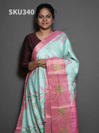 Crush Tussar Sarees Natural Grace / SKU340 – 1