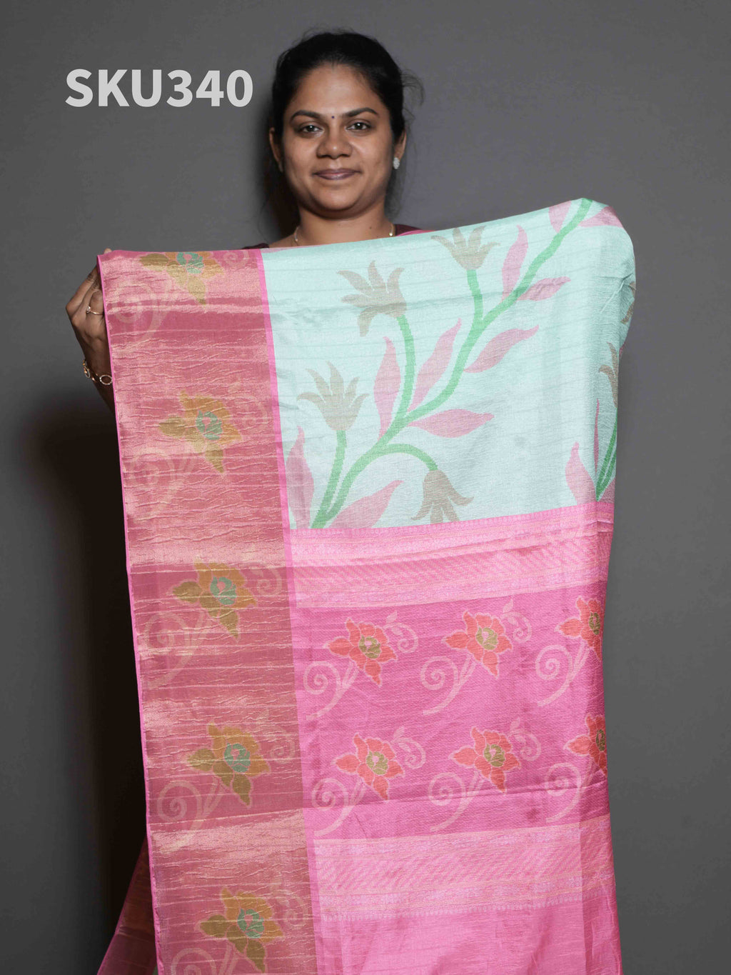 Crush Tussar Sarees Natural Grace / SKU340 – 1