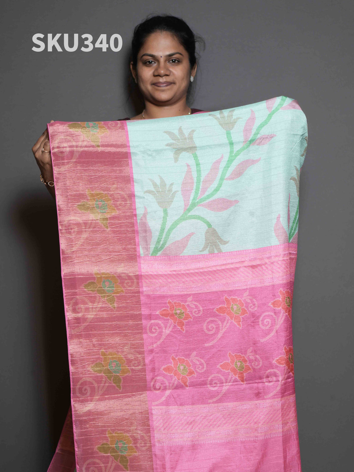 Crush Tussar Sarees Natural Grace / SKU340 – 1