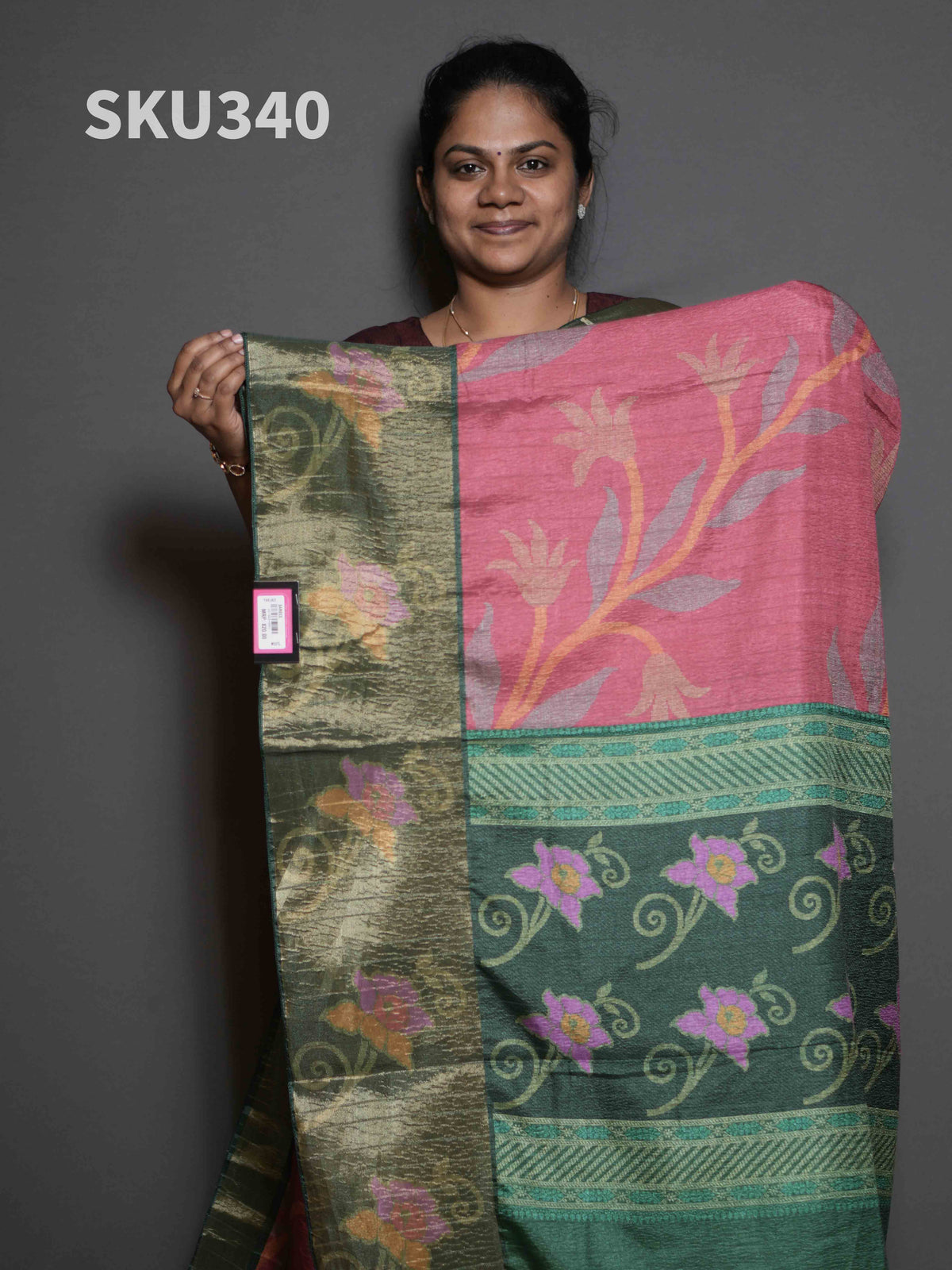 Crush Tussar Sarees Graceful Texture / SKU340 – 4