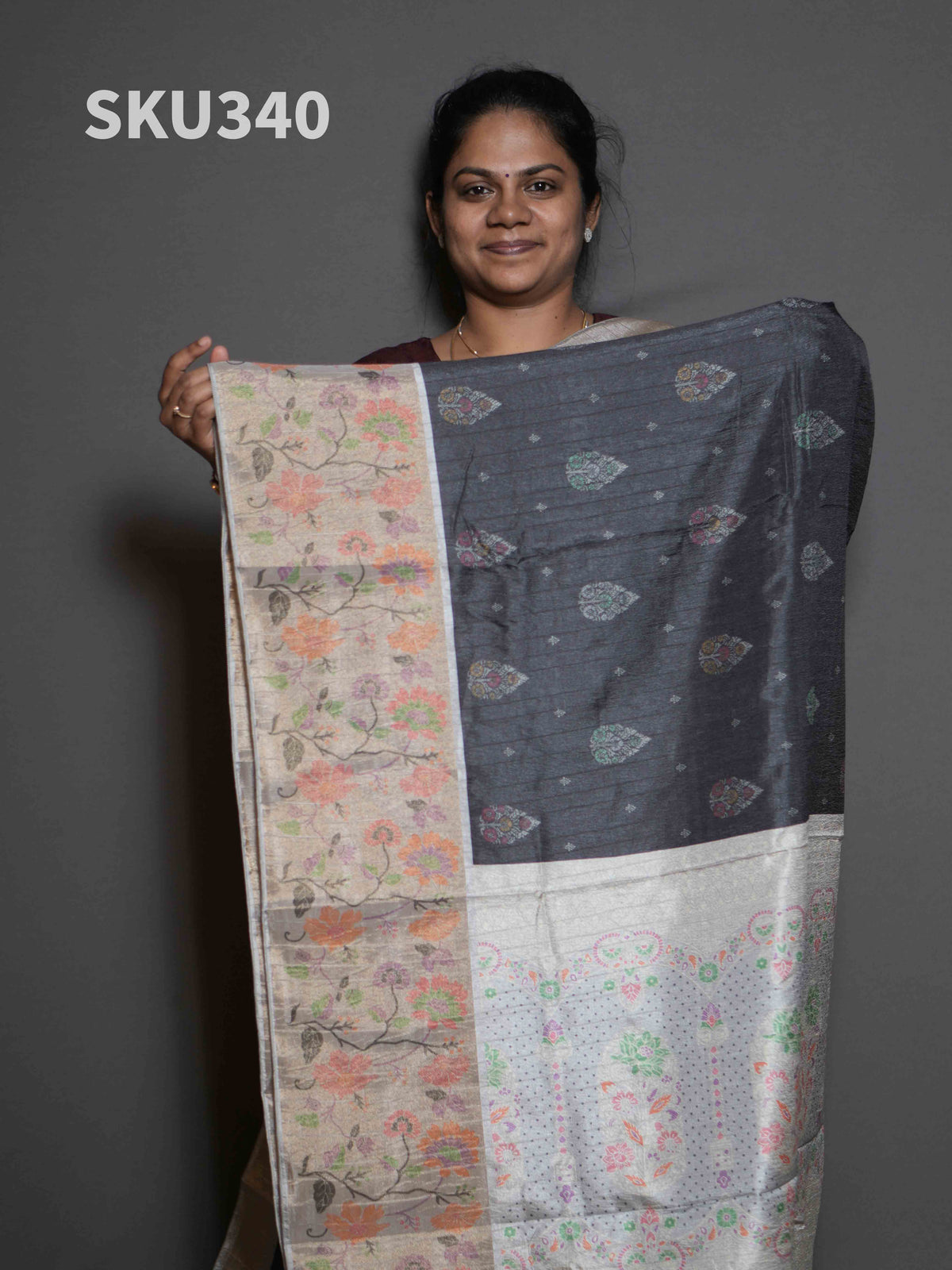 Crush Tussar Sarees Earthy Charm / SKU340 – 9