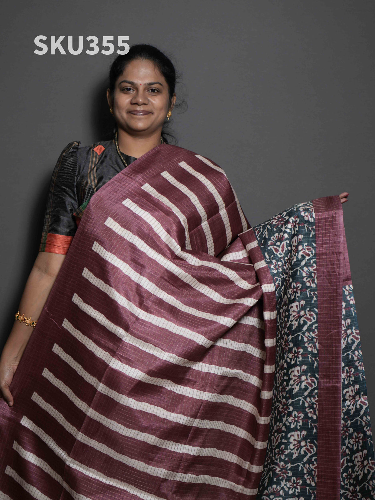 Gulabi Tussar Sarees Timeless Beauty / SKU355 – 3