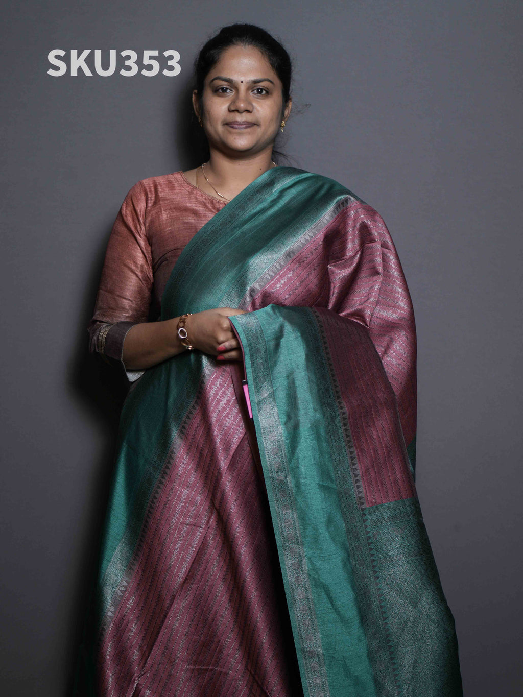 Jute Tussar Sarees Regal Tradition / SKU353 – 5