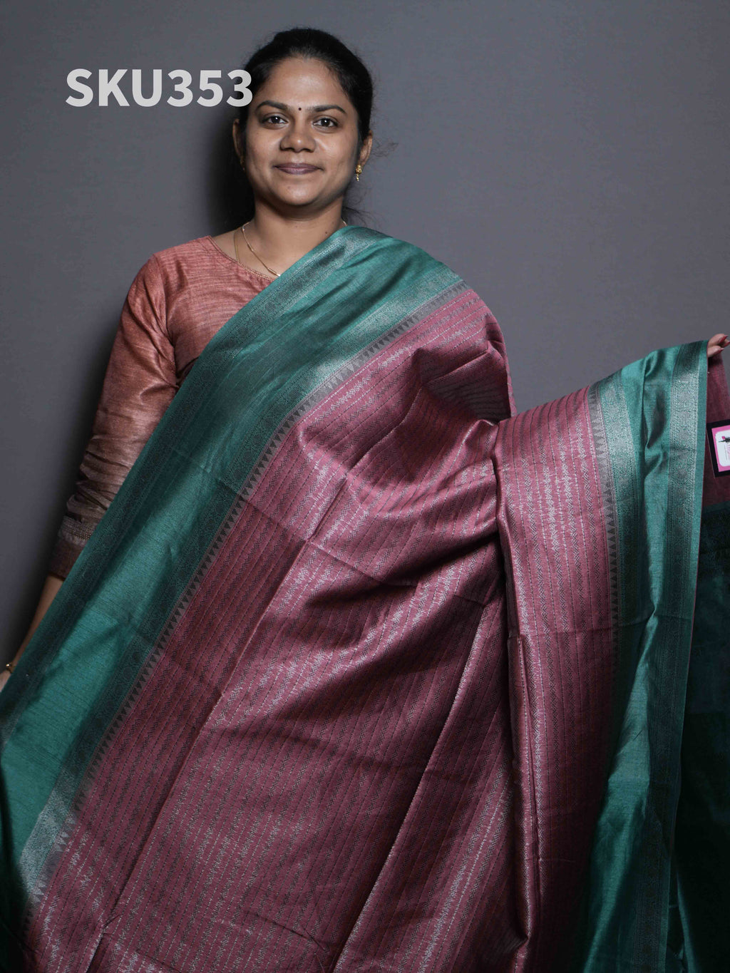 Jute Tussar Sarees Regal Tradition / SKU353 – 5