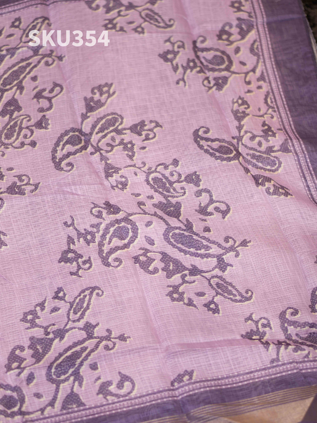 Printed Linen Salwar Materials Classic Prints / SKU354 – 1