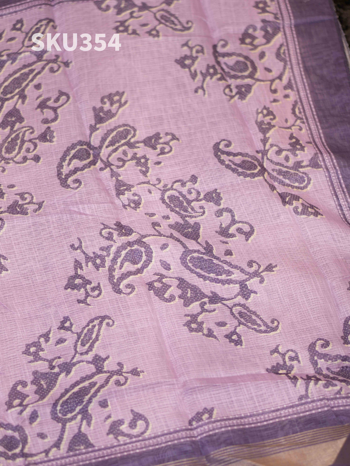 Printed Linen Salwar Materials Classic Prints / SKU354 – 1