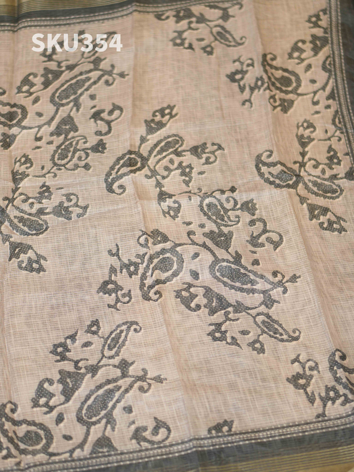 Printed Linen Salwar Materials Floral Charm / SKU354 – 2