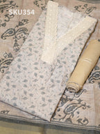 Printed Linen Salwar Materials Floral Charm / SKU354 – 2
