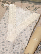 Printed Linen Salwar Materials Floral Charm / SKU354 – 2
