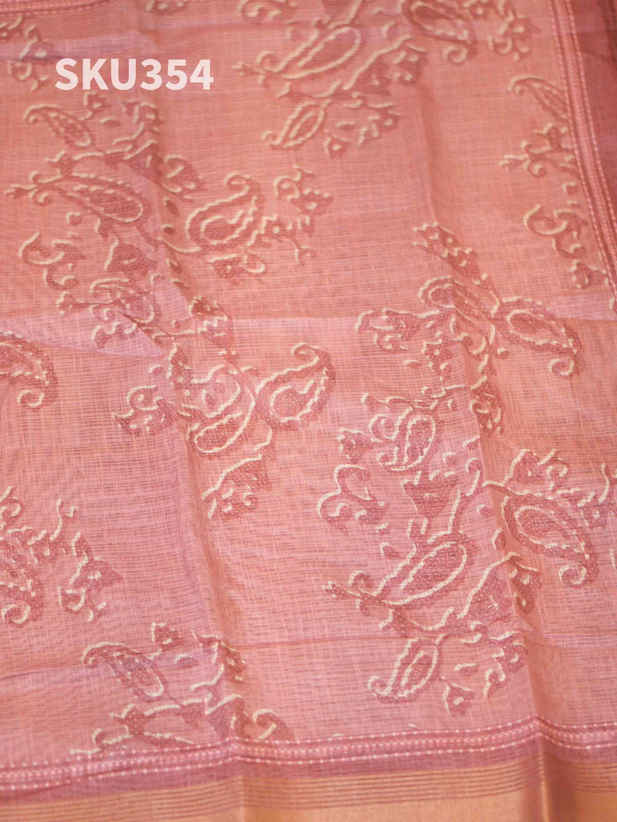 Printed Linen Salwar Materials Artistic Beauty / SKU354 – 3
